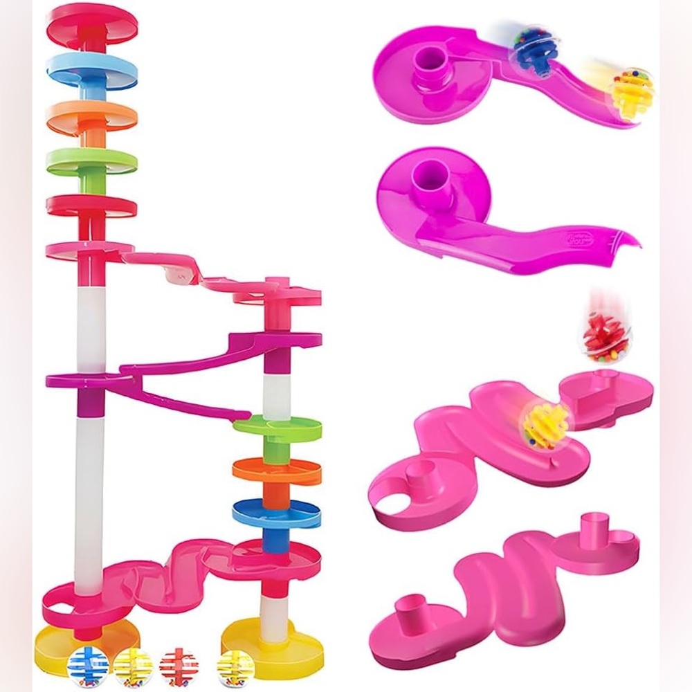 Super Ball Drop Kid Youth Toddler Montessori 26Piece Giant Marble STEM Tower Toy - Picture 2 of 9